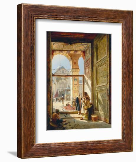 The Gate of the Great Umayyad Mosque, Damascus, 1890-Gustave Bauernfeind-Framed Giclee Print