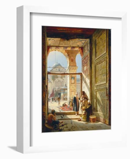 The Gate of the Great Umayyad Mosque, Damascus, 1890-Gustave Bauernfeind-Framed Giclee Print