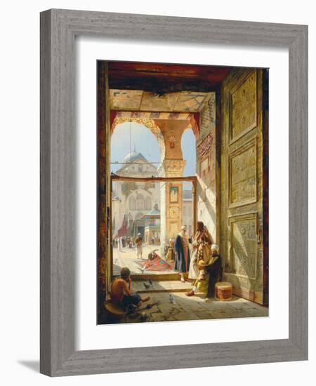 The Gate of the Great Umayyad Mosque, Damascus, 1890-Gustave Bauernfeind-Framed Giclee Print