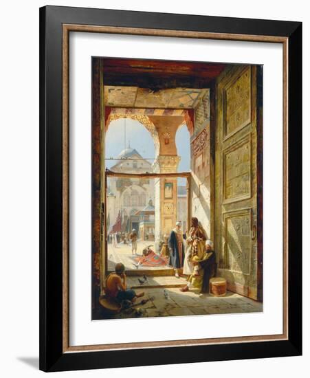 The Gate of the Great Umayyad Mosque, Damascus, 1890-Gustave Bauernfeind-Framed Giclee Print