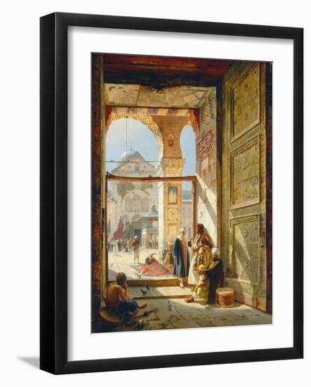 The Gate of the Great Umayyad Mosque, Damascus, 1890-Gustave Bauernfeind-Framed Giclee Print