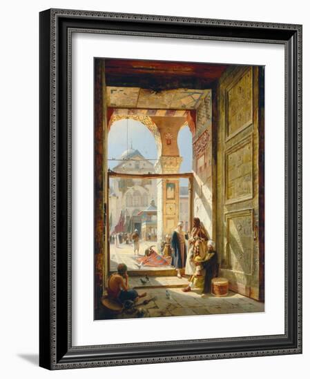 The Gate of the Great Umayyad Mosque, Damascus, 1890-Gustave Bauernfeind-Framed Giclee Print