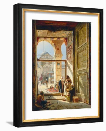 The Gate of the Great Umayyad Mosque, Damascus, 1890-Gustave Bauernfeind-Framed Giclee Print