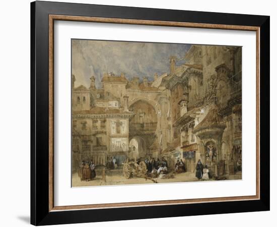 The Gate of the Viva Rambla, Granada, 1834-David Roberts-Framed Giclee Print