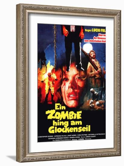 The Gates of Hell, (aka Ein Zombie Hing Am Glockenseil), 1980-null-Framed Art Print