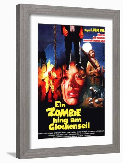 The Gates of Hell, (aka Ein Zombie Hing Am Glockenseil), 1980-null-Framed Art Print