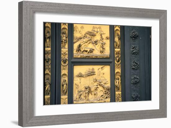 The Gates of Paradise, Baptistry, Florence, Italy, 1425-1452-Lorenzo Ghiberti-Framed Photographic Print