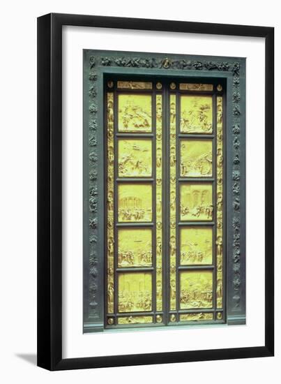 The Gates of Paradise Comprising 10 Relief Panels Depicting Old Testament Scenes 1425-52-null-Framed Giclee Print