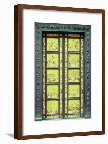 The Gates of Paradise Comprising 10 Relief Panels Depicting Old Testament Scenes 1425-52-null-Framed Giclee Print