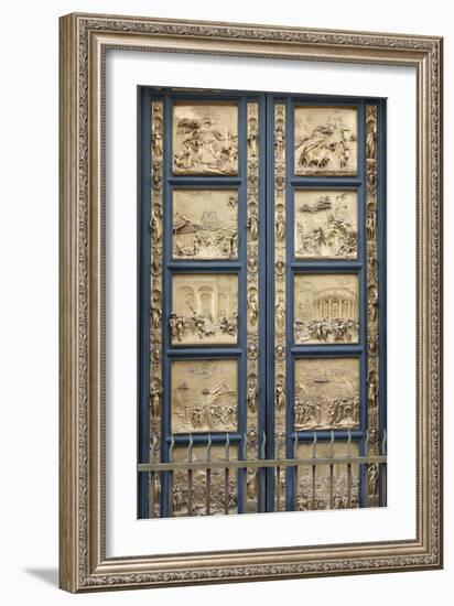 The Gates of Paradise in the Florence Baptistry (Cop), 1425-1452-Lorenzo Ghiberti-Framed Giclee Print