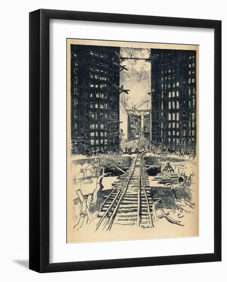 'The Gates of Pedro Miguel Lock', 1912-Joseph Pennell-Framed Giclee Print
