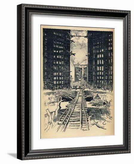 'The Gates of Pedro Miguel Lock', 1912-Joseph Pennell-Framed Giclee Print