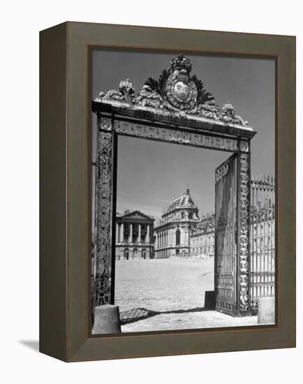 The Gates of the Versailles Palace, Built in the 18th Century, Where Royalty Resided-Hans Wild-Framed Premier Image Canvas