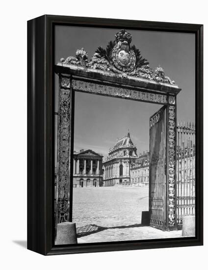 The Gates of the Versailles Palace, Built in the 18th Century, Where Royalty Resided-Hans Wild-Framed Premier Image Canvas