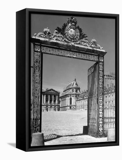 The Gates of the Versailles Palace, Built in the 18th Century, Where Royalty Resided-Hans Wild-Framed Premier Image Canvas