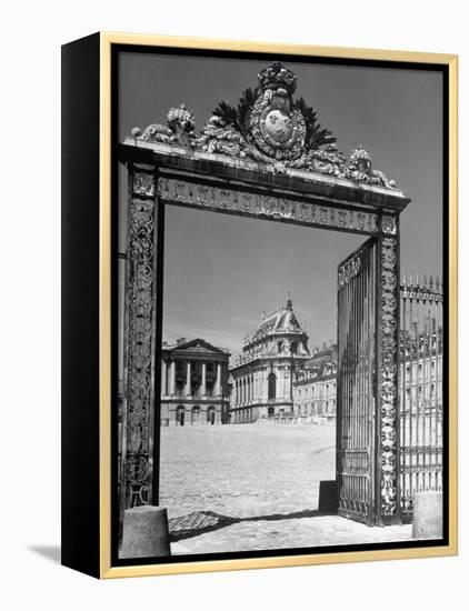 The Gates of the Versailles Palace, Built in the 18th Century, Where Royalty Resided-Hans Wild-Framed Premier Image Canvas