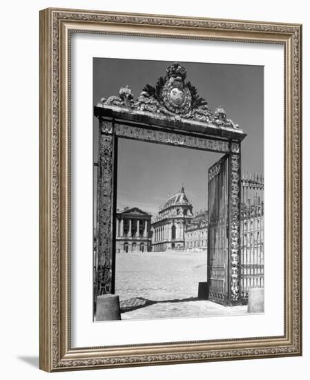 The Gates of the Versailles Palace, Built in the 18th Century, Where Royalty Resided-Hans Wild-Framed Photographic Print