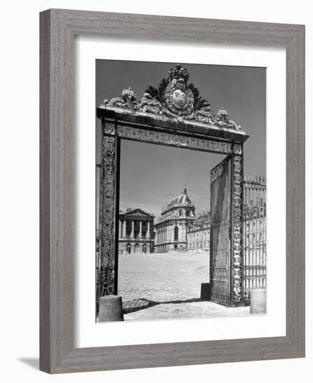 The Gates of the Versailles Palace, Built in the 18th Century, Where Royalty Resided-Hans Wild-Framed Photographic Print