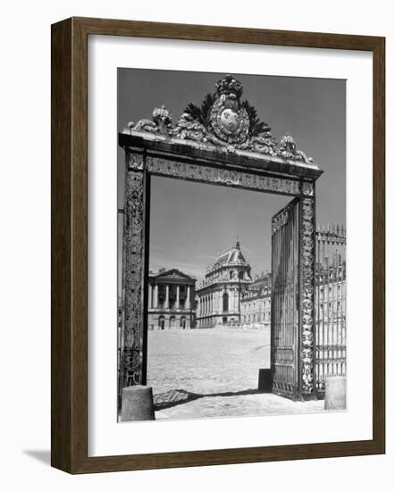 The Gates of the Versailles Palace, Built in the 18th Century, Where Royalty Resided-Hans Wild-Framed Photographic Print