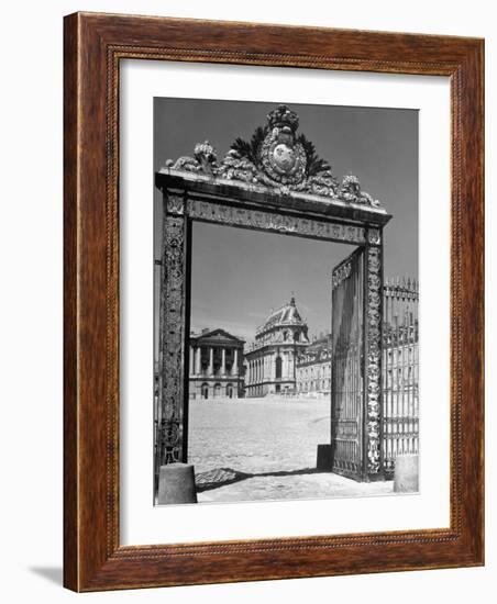 The Gates of the Versailles Palace, Built in the 18th Century, Where Royalty Resided-Hans Wild-Framed Photographic Print