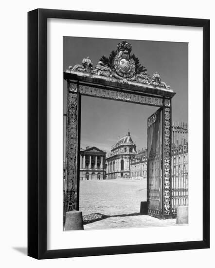 The Gates of the Versailles Palace, Built in the 18th Century, Where Royalty Resided-Hans Wild-Framed Photographic Print