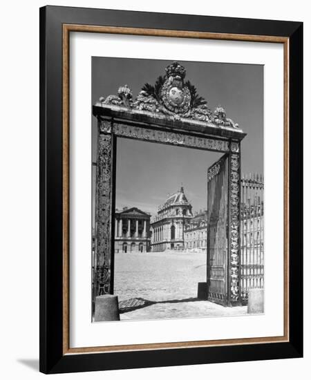 The Gates of the Versailles Palace, Built in the 18th Century, Where Royalty Resided-Hans Wild-Framed Photographic Print