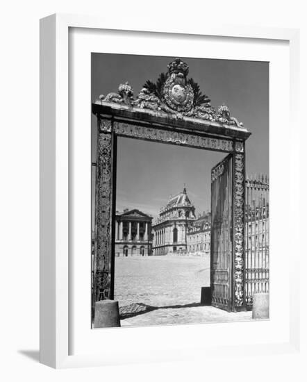 The Gates of the Versailles Palace, Built in the 18th Century, Where Royalty Resided-Hans Wild-Framed Photographic Print