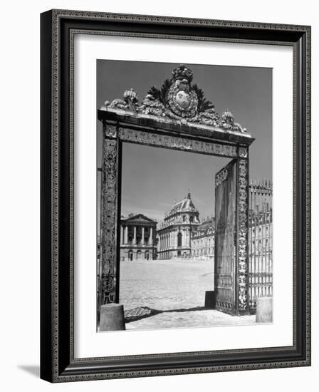 The Gates of the Versailles Palace, Built in the 18th Century, Where Royalty Resided-Hans Wild-Framed Photographic Print