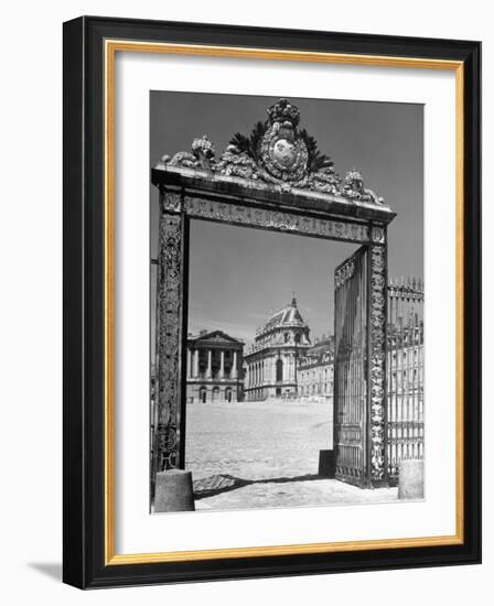 The Gates of the Versailles Palace, Built in the 18th Century, Where Royalty Resided-Hans Wild-Framed Photographic Print