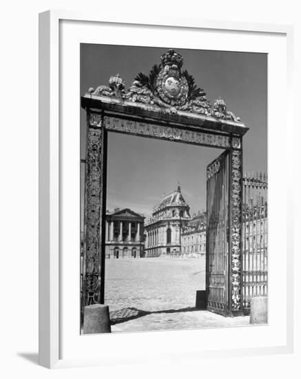 The Gates of the Versailles Palace, Built in the 18th Century, Where Royalty Resided-Hans Wild-Framed Photographic Print