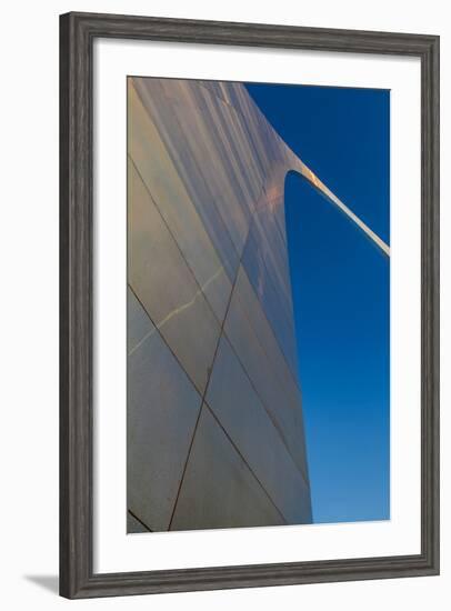 The Gateway Arch in St. Louis, Missouri at Sunrise. Jefferson Memorial-Jerry & Marcy Monkman-Framed Photographic Print