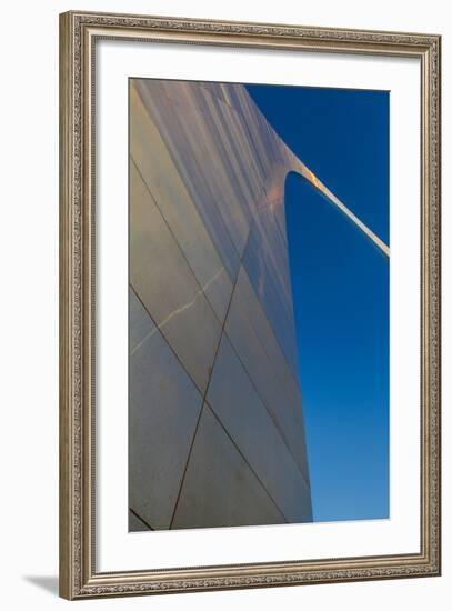 The Gateway Arch in St. Louis, Missouri at Sunrise. Jefferson Memorial-Jerry & Marcy Monkman-Framed Photographic Print