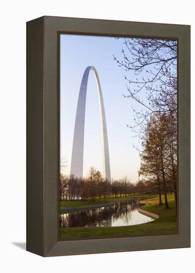 The Gateway Arch in St. Louis, Missouri. Jefferson National Memorial-Jerry & Marcy Monkman-Framed Premier Image Canvas