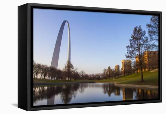 The Gateway Arch in St. Louis, Missouri. Jefferson National Memorial-Jerry & Marcy Monkman-Framed Premier Image Canvas