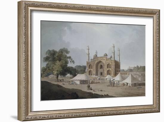 The Gateway Leading to Akbar's Mausoleum, Sikandra, Uttar Pradesh-Thomas & William Daniell-Framed Giclee Print