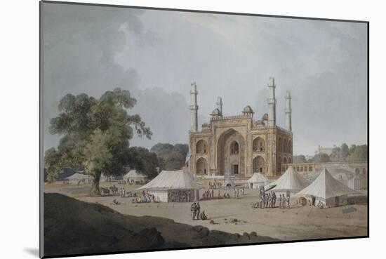 The Gateway Leading to Akbar's Mausoleum, Sikandra, Uttar Pradesh-Thomas & William Daniell-Mounted Giclee Print