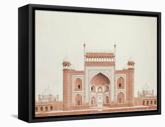 The Gateway of the Taj, Agra School, circa 1815-null-Framed Premier Image Canvas