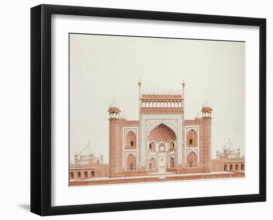 The Gateway of the Taj, Agra School, circa 1815-null-Framed Giclee Print