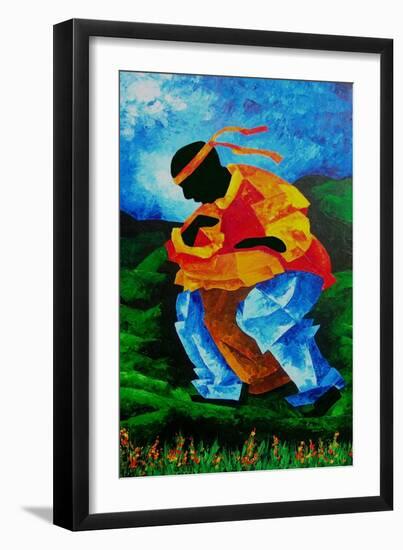 The Gathering Drum, 2012, (Acrylic on Canvas)-Patricia Brintle-Framed Giclee Print
