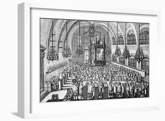 The Gathering in the Synagogue, 1705-null-Framed Giclee Print