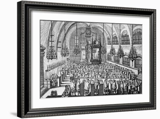 The Gathering in the Synagogue, 1705-null-Framed Giclee Print