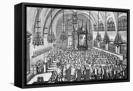 The Gathering in the Synagogue, 1705-null-Framed Premier Image Canvas
