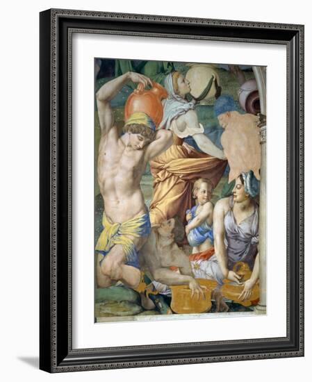 The Gathering of Manna (Detail), 1540-1545-Agnolo Bronzino-Framed Giclee Print