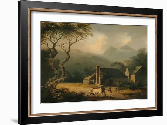 The Gathering Storm (Oil on Panel)-Julius Caesar Ibbetson-Framed Giclee Print