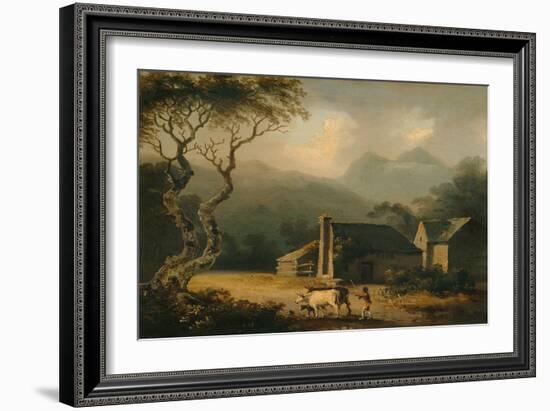 The Gathering Storm (Oil on Panel)-Julius Caesar Ibbetson-Framed Giclee Print