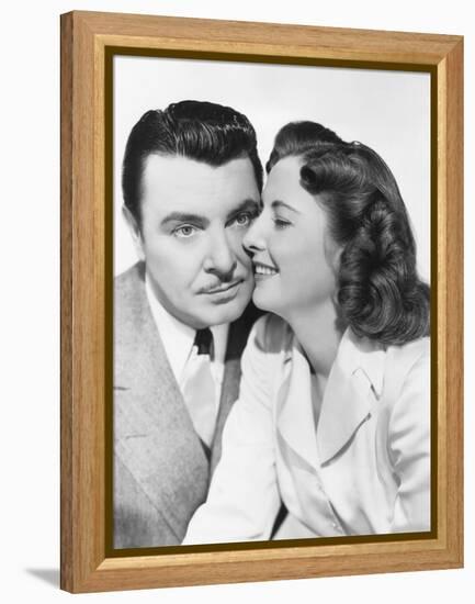 The Gay Sisters, from Left: George Brent, Barbara Stanwyck, 1942-null-Framed Stretched Canvas