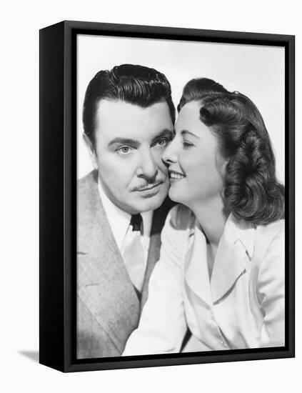 The Gay Sisters, from Left: George Brent, Barbara Stanwyck, 1942-null-Framed Stretched Canvas