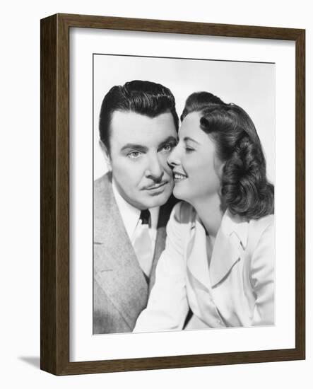 The Gay Sisters, from Left: George Brent, Barbara Stanwyck, 1942-null-Framed Photo