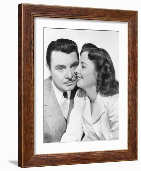 The Gay Sisters, from Left: George Brent, Barbara Stanwyck, 1942-null-Framed Photo