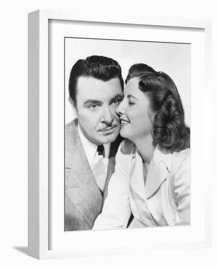 The Gay Sisters, from Left: George Brent, Barbara Stanwyck, 1942-null-Framed Photo